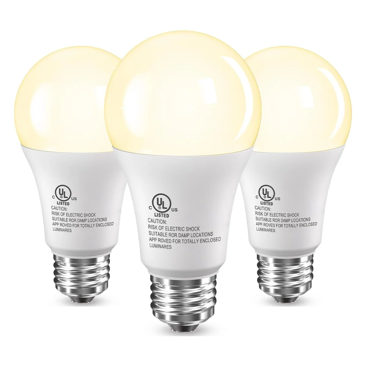 TJOY A19 LED Light Bulb, 100W Equivalent, Soft white 2700K