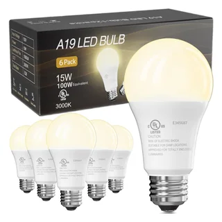 TJOY A19 LED Light Bulb, 100W Equivalent, 3000K