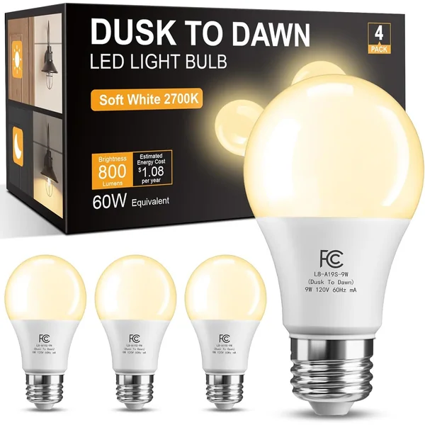 TJOY Dusk-to-Dawn A19 LED Bulb