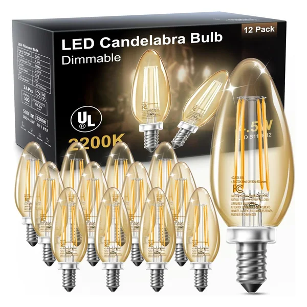 TJOY B11 Candelabra LED Bulb, 450 Lumens, 2200K