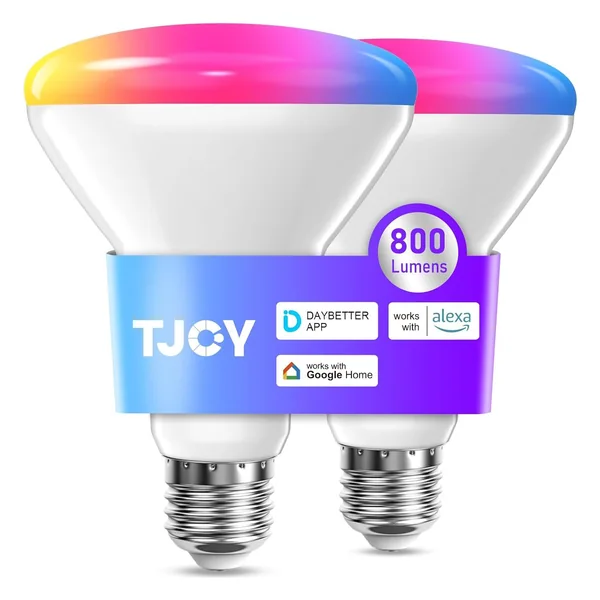 TJOY Smart BR30 LED Flood Bulb, Color Changing