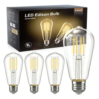 TJOY ST58 Vintage Edison LED Bulb, 40W Equivalent
