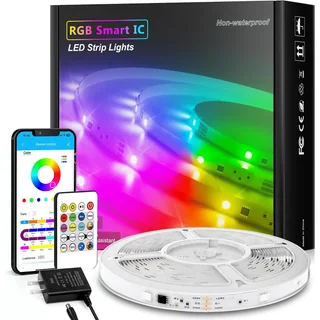 TJOY RGB+IC Wi-Fi LED Strip Lights, 16.4 ft